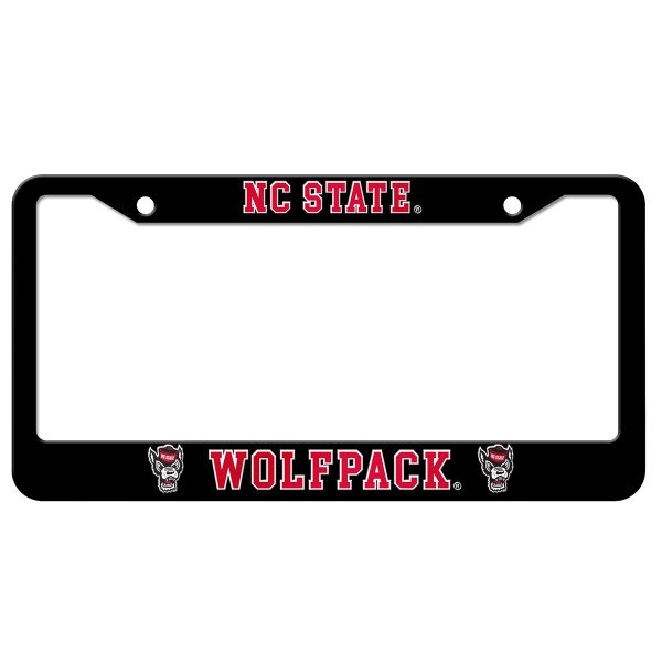 License Plate Frame - Black with NC